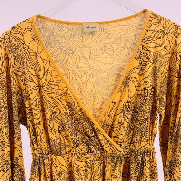 ELLA MOSS Floral Wrap Boho Top - Picture 2 of 5